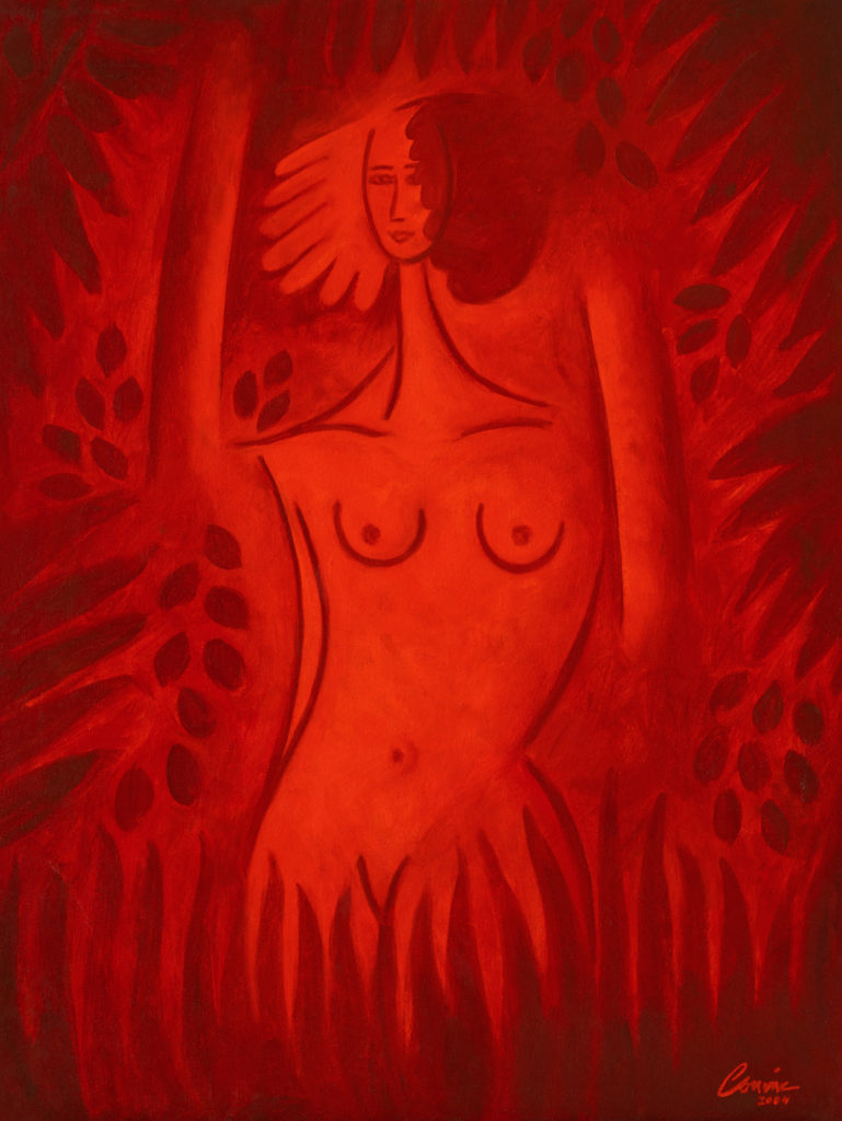 "Ann Arbor Blonde" oil painting by Steven Conine